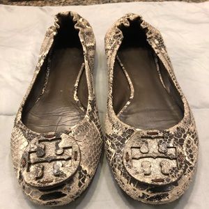 Tory Burch Reva Snakeskin ballet flats